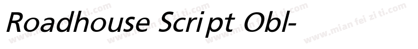 Roadhouse Script Obl字体转换